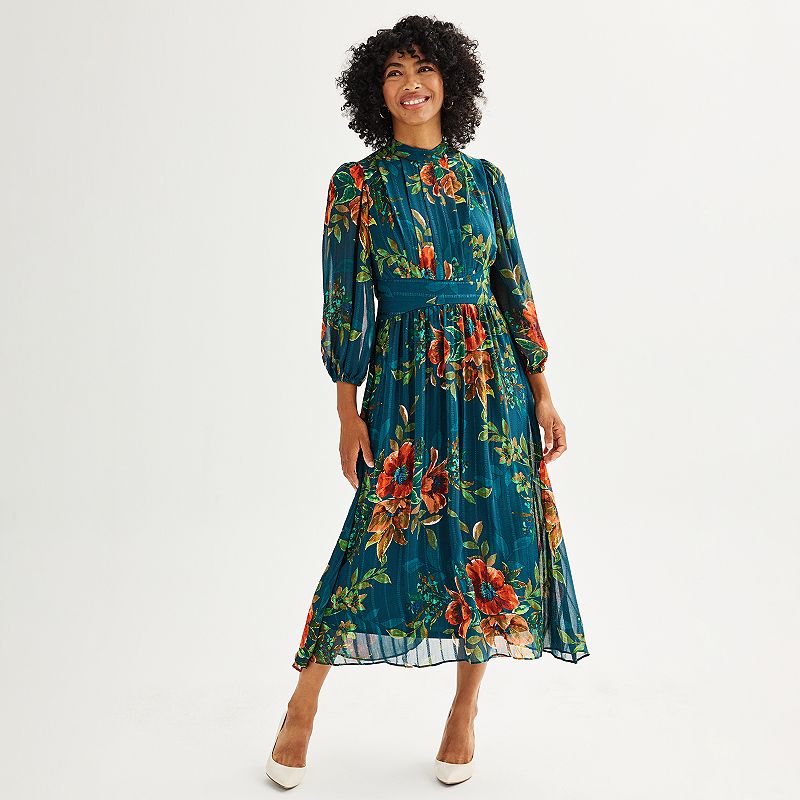 navy and cream midi dress Victoria Angel Sleeve Mesh – Scarlett & Jo Imported. UK NON DISCOUNT Ribbon Color:Off-white Vintage 1940s Dress Navy