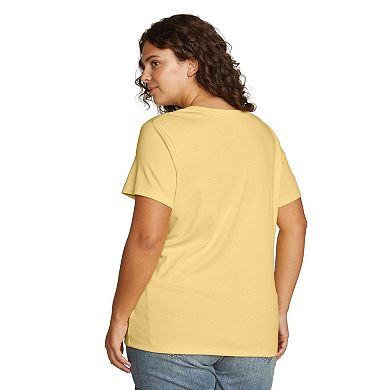 Plus Size Eddie Bauer Short Sleeve Favorite V-Neck Tee