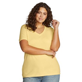 Plus Size Eddie Bauer Short Sleeve Favorite V-Neck Tee