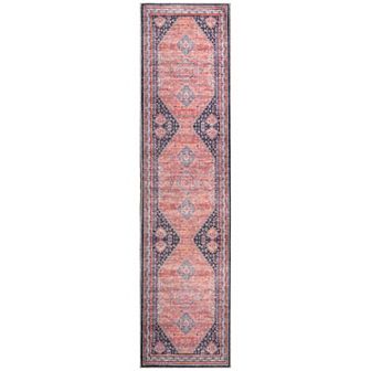 Alanya Ornate Medallion Machine-washable Runner Rug