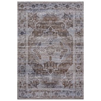 Alanya Ornate Medallion Washable Indoor/outdoor Area Rug