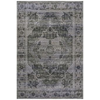 Alanya Ornate Medallion Washable Indoor/outdoor Area Rug