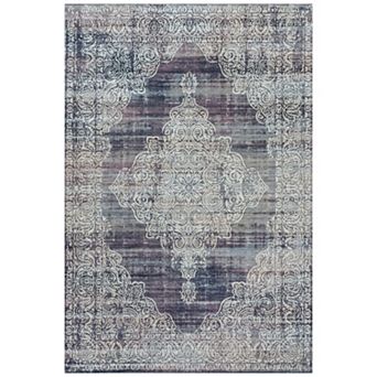 Regis Bohemian Medallion Machine-washable Area Rug