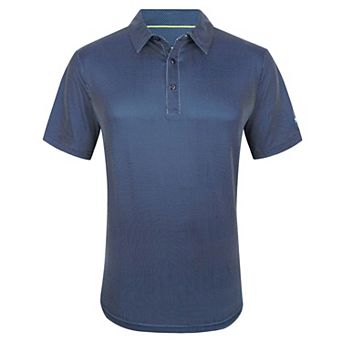 Tom Baine Men's Performance Geometric Print Four-way Stretch Golf Polo