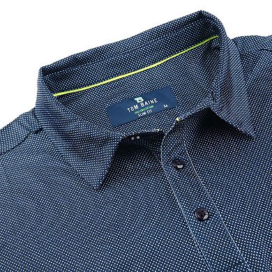 Tom Baine Men's Performance Geometric Print Four-way Stretch Golf Polo