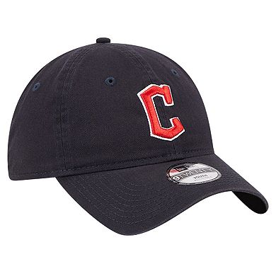 Youth New Era Navy Cleveland Guardians Team Color 9TWENTY Adjustable Hat