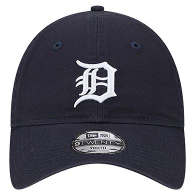 Youth New Era Navy Detroit Tigers Team Color 9TWENTY Adjustable Hat