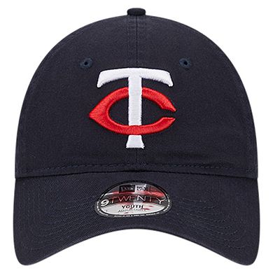 Youth New Era Navy Minnesota Twins Team Color 9TWENTY Adjustable Hat