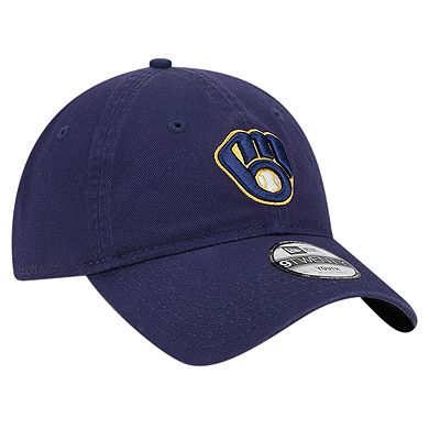 Youth New Era Navy Milwaukee Brewers Team Color 9TWENTY Adjustable Hat