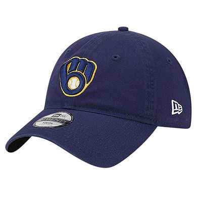 Youth New Era Navy Milwaukee Brewers Team Color 9TWENTY Adjustable Hat