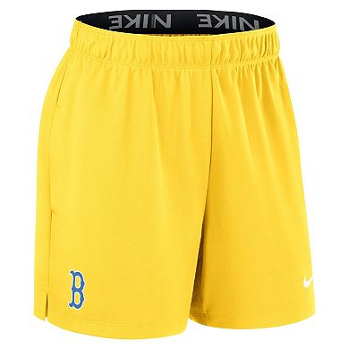 Women's Nike Gold Boston Red Sox Authentic Collection City Connect Practice Performance Shorts