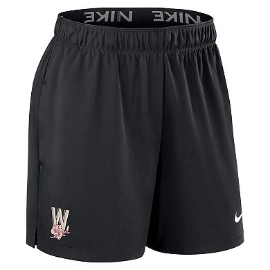 Women's Nike Black Washington Nationals Authentic Collection City Connect Practice Performance Shorts