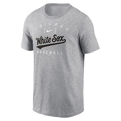 Men's Nike Heather Gray Chicago White Sox Home Team Athletic Arch T-Shirt