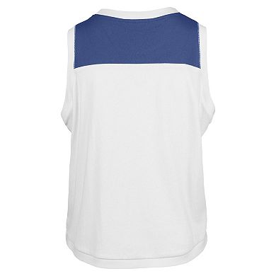 Women's '47 White Los Angeles Dodgers Premier Zoey Waist Length Tank Top