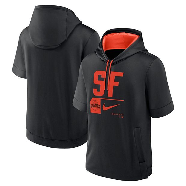 Men s Nike Black San Francisco Giants Tri Code Lockup Short Sleeve Pullover Hoodie