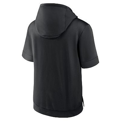 【Mサイズ】CUT-OFF SLEEVE PULLOVER HOODIE Men's Nike Black San Francisco Giants Tri Code Lockup Short Sleeve