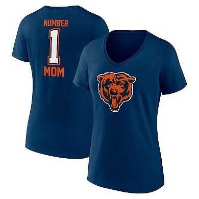 Women's Fanatics Branded Navy Chicago Bears Mother's Day V-Neck T-Shirt