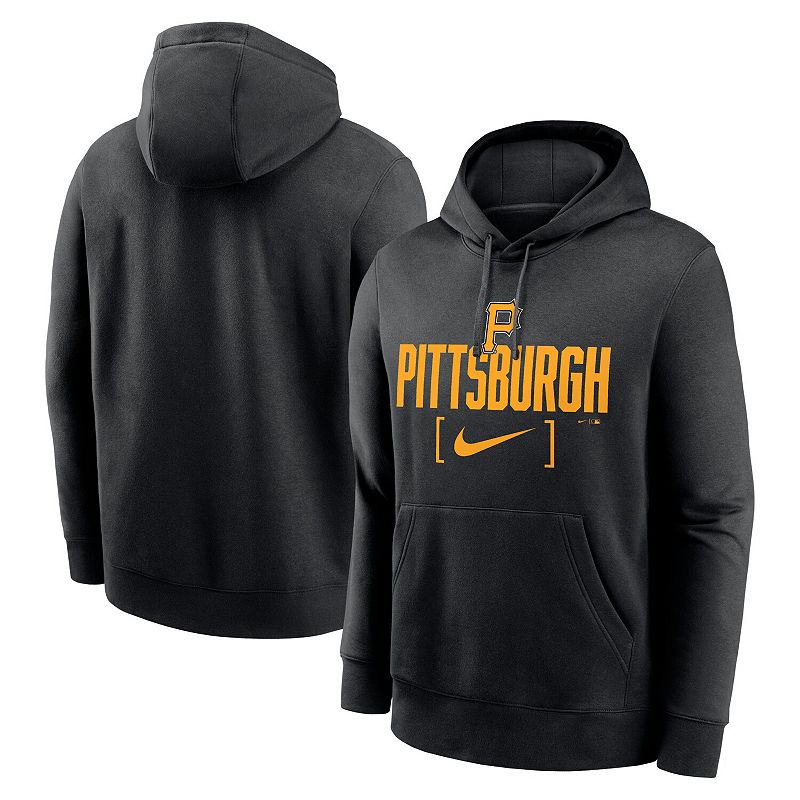 Men's Nike Black Pittsburgh Pirates Club Slack Pullover Hoodie, 