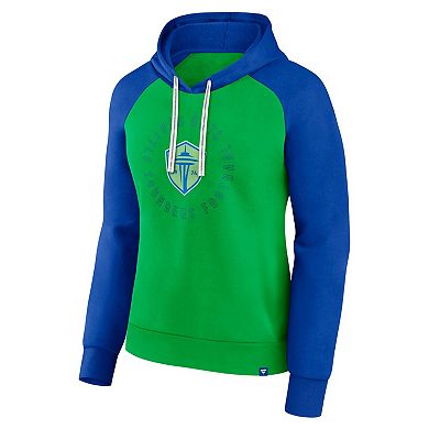Women's Fanatics Branded Rave Green Seattle Sounders FC Instep Pullover Hoodie