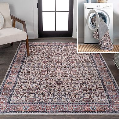 Kemer All-over Persian Machine-washable Runner Rug