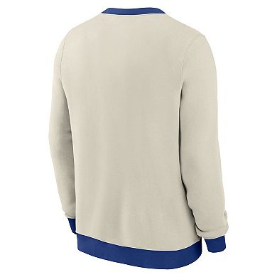 Men's Nike Cream Brooklyn Dodgers Cooperstown Collection Fleece Pullover Sweatshirt