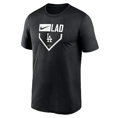 Men's Nike Black Los Angeles Dodgers Home Plate Icon Legend Performance T-Shirt