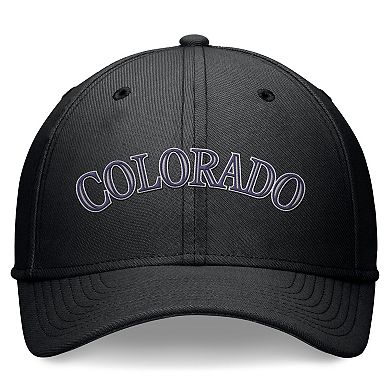Men's Nike Black Colorado Rockies Evergreen Performance Flex Hat