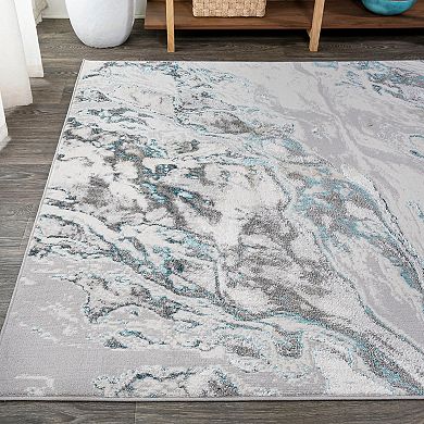 Swirl Marbled Abstract Area Rug