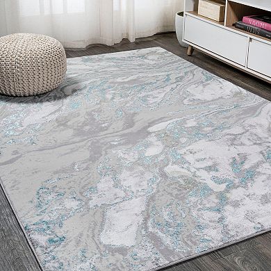 Swirl Marbled Abstract Area Rug