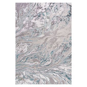 Swirl Marbled Abstract Area Rug