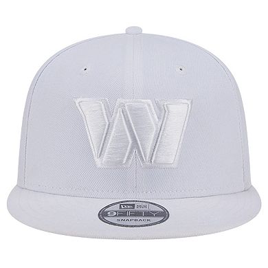 Men's New Era Washington Commanders Main White on White 9FIFTY Snapback Hat
