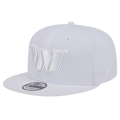 Men's New Era Washington Commanders Main White on White 9FIFTY Snapback Hat