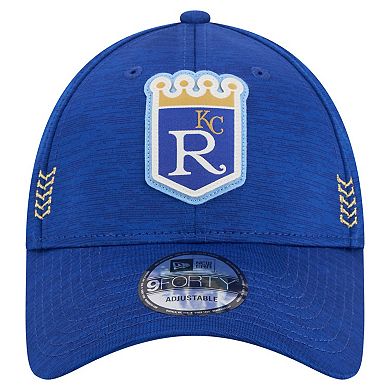 Men's New Era  Blue Kansas City Royals 2024 Clubhouse 9FORTY Adjustable Hat