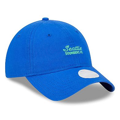 Women's New Era Blue Seattle Sounders FC Throwback 9TWENTY Adjustable Hat