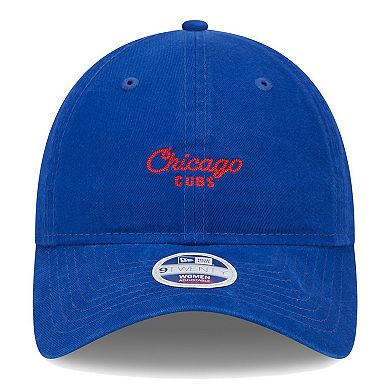 Women's New Era Royal Chicago Cubs Script 9TWENTY Adjustable Hat