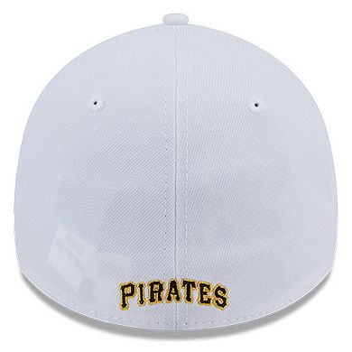 Men's New Era White Pittsburgh Pirates Evergreen 39THIRTY Flex Hat