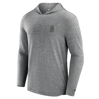 Men's Fanatics Signature Black Seattle Mariners Front Office Tech Lightweight Hoodie T-Shirt