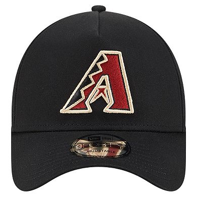 Men's New Era Black Arizona Diamondbacks Team Color A-Frame 9FORTY Adjustable Hat