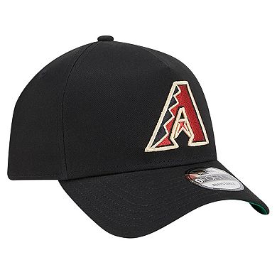 Men's New Era Black Arizona Diamondbacks Team Color A-Frame 9FORTY Adjustable Hat