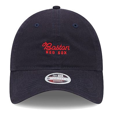 Women's New Era Navy Boston Red Sox Script 9TWENTY Adjustable Hat