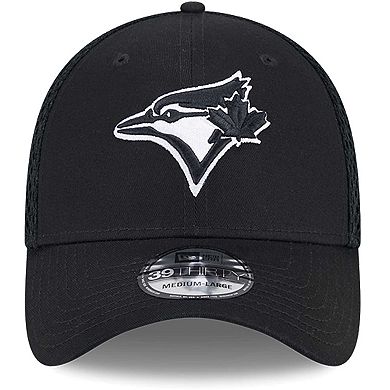 Men's New Era Toronto Blue Jays Evergreen Black & White Neo 39THIRTY Flex Hat
