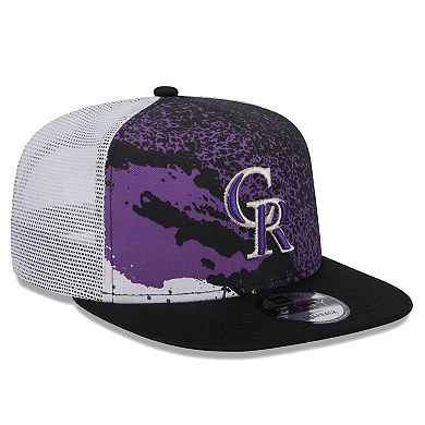Men's New Era Black Colorado Rockies Court Sport 9FIFTY Snapback Hat