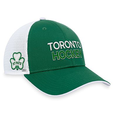 Men's Fanatics Branded Kelly Green Toronto Maple Leafs St. Patricks Alternate Authentic Pro Adjustable Trucker Hat