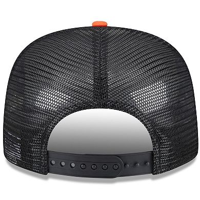 Men's New Era White/Orange San Francisco Giants Team Foam Front A-Frame Trucker 9FIFTY Snapback Hat