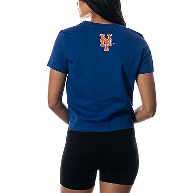 Women's The Wild Collective Royal New York Mets Twist Front T-Shirt