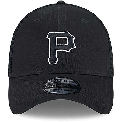 Men's New Era Pittsburgh Pirates Evergreen Black & White Neo 39THIRTY Flex Hat