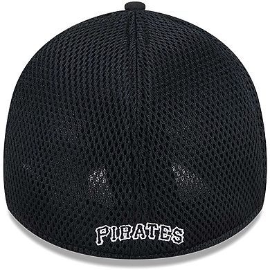 Men's New Era Pittsburgh Pirates Evergreen Black & White Neo 39THIRTY Flex Hat
