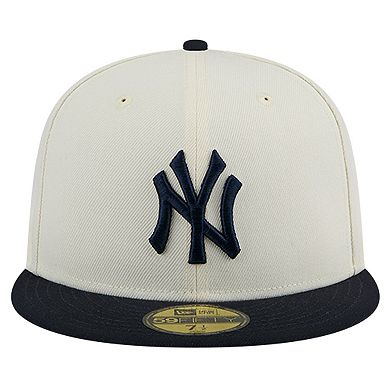 Men's New Era White New York Yankees Evergreen Chrome 59FIFTY Fitted Hat
