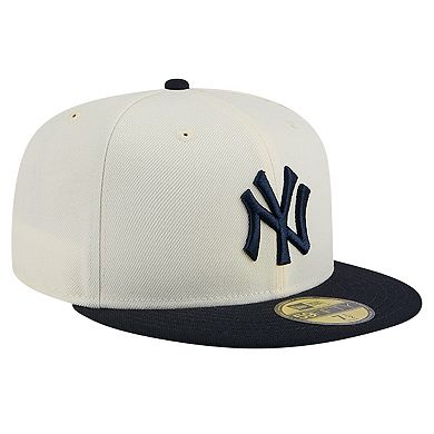 Men's New Era White New York Yankees Evergreen Chrome 59FIFTY Fitted Hat