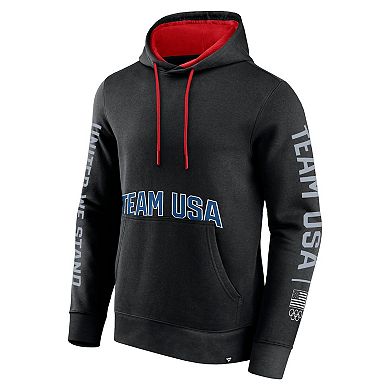 Men's Fanatics Branded Black Team USA Gold Fleece Pullover Hoodie